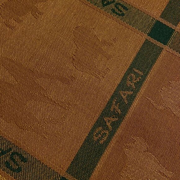 Safari Placemats Fabric Giraffe Lion Rhinoceros Set of 2 African Jungle Wildlife - Picture 4 of 7